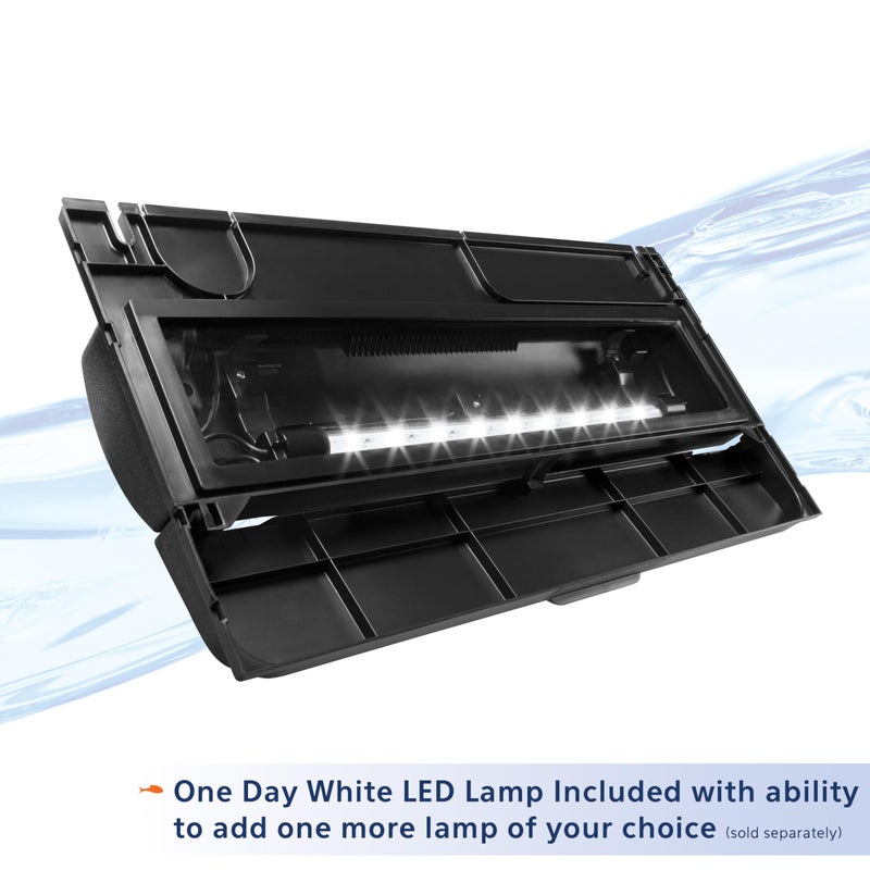 Aqueon LED Deluxe Fish Tank Aquarium Full Hood, Black, 24 Inch - Image 5